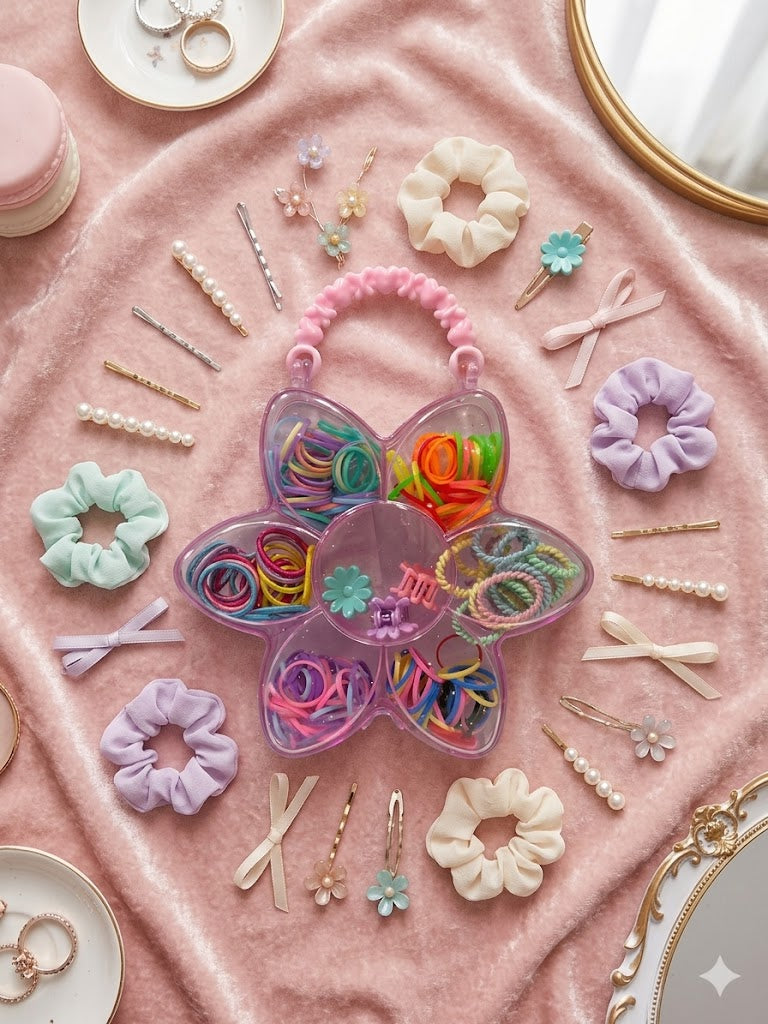 Set Elastici & Accessori Capelli Bambina – Flower Collection