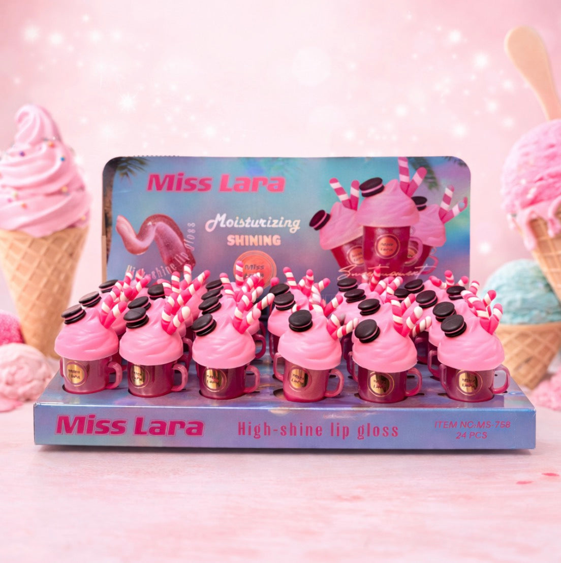 Lip Gloss Shine Yum Yum – Lucidalabbra a Forma di Gelato Effetto Brillante