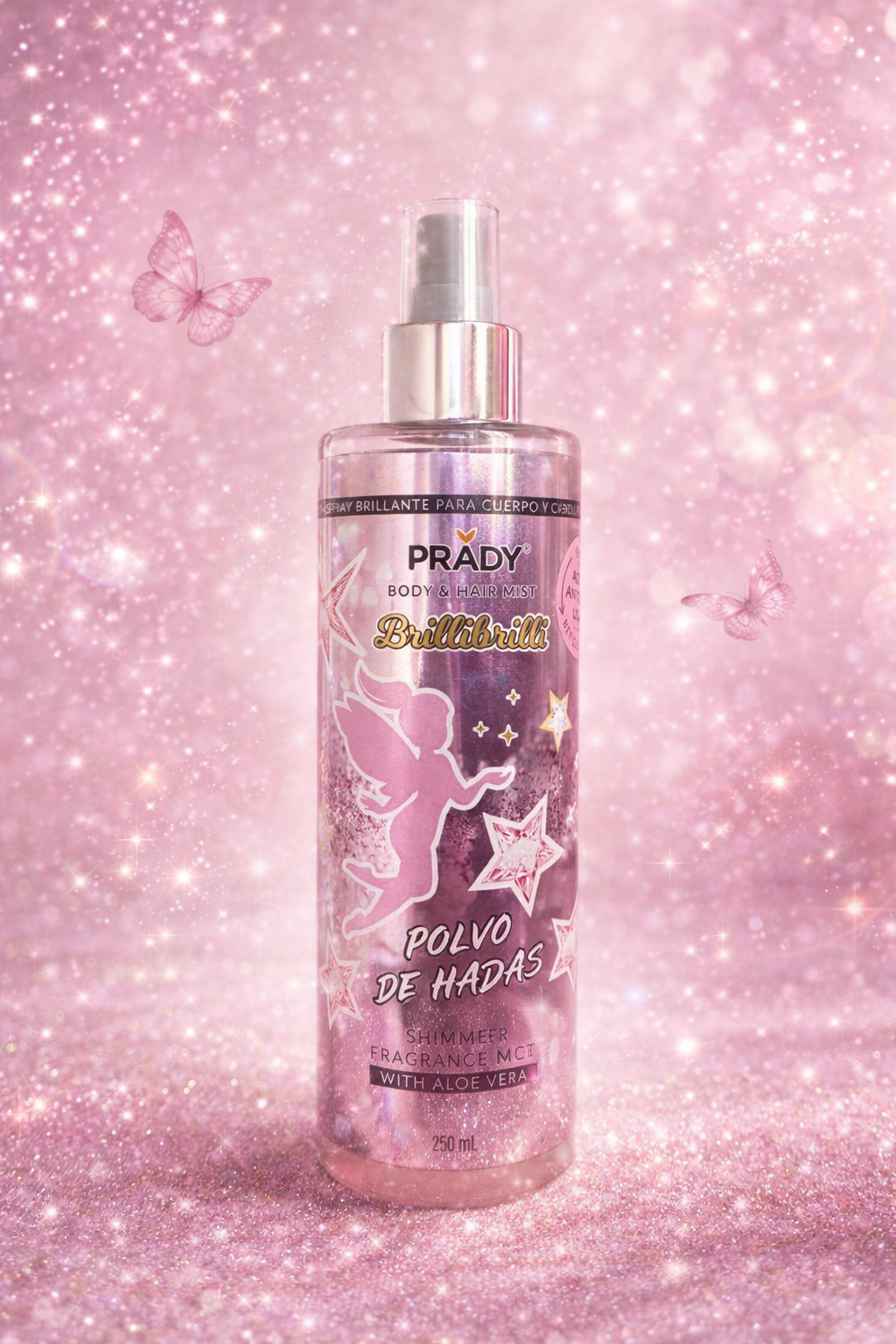 Acqua profumata glitter Brillibrilli Polvere di fata – 250 ml
