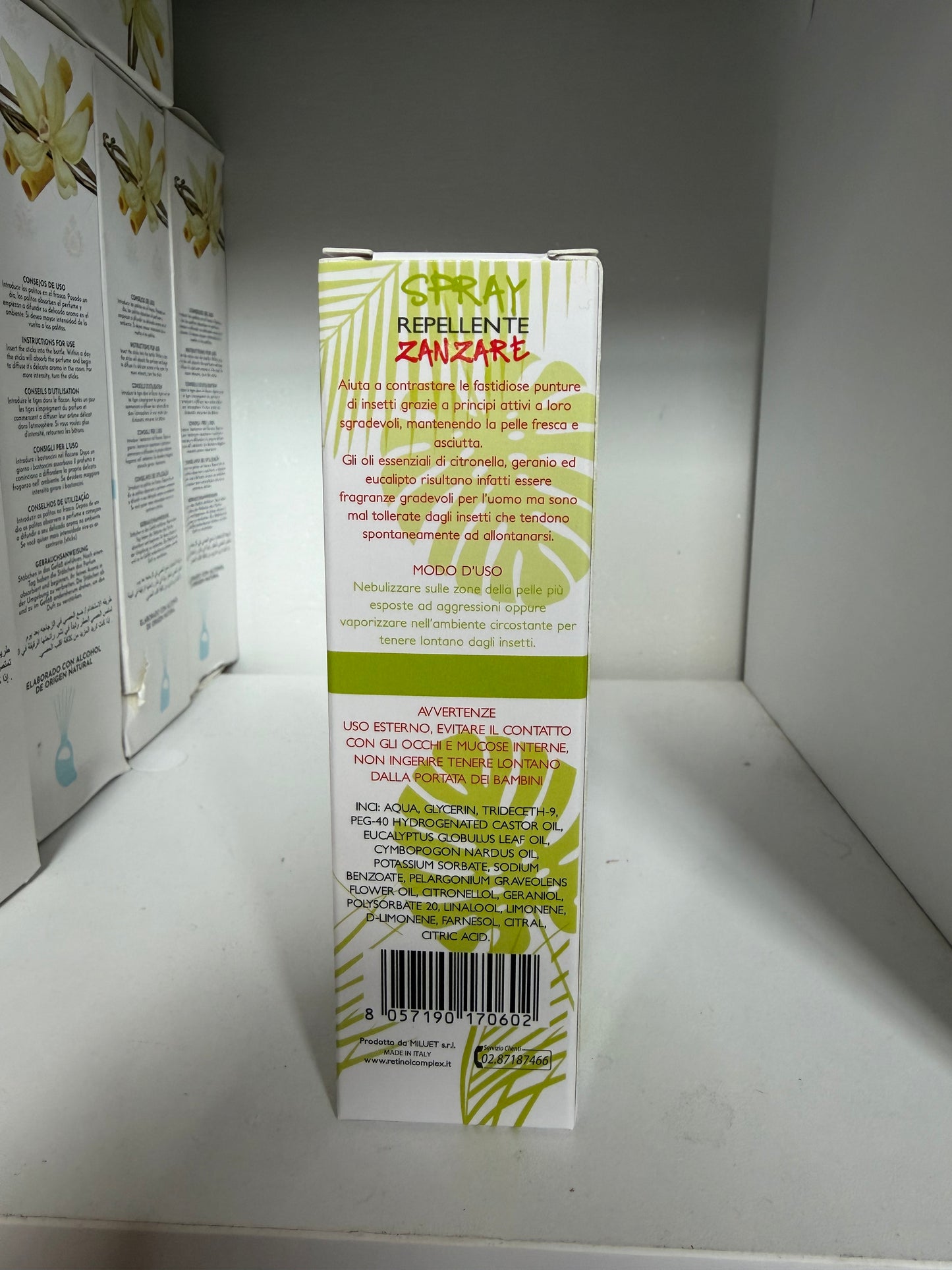 Spray repellente zanzare – naturale con citronella 100ml