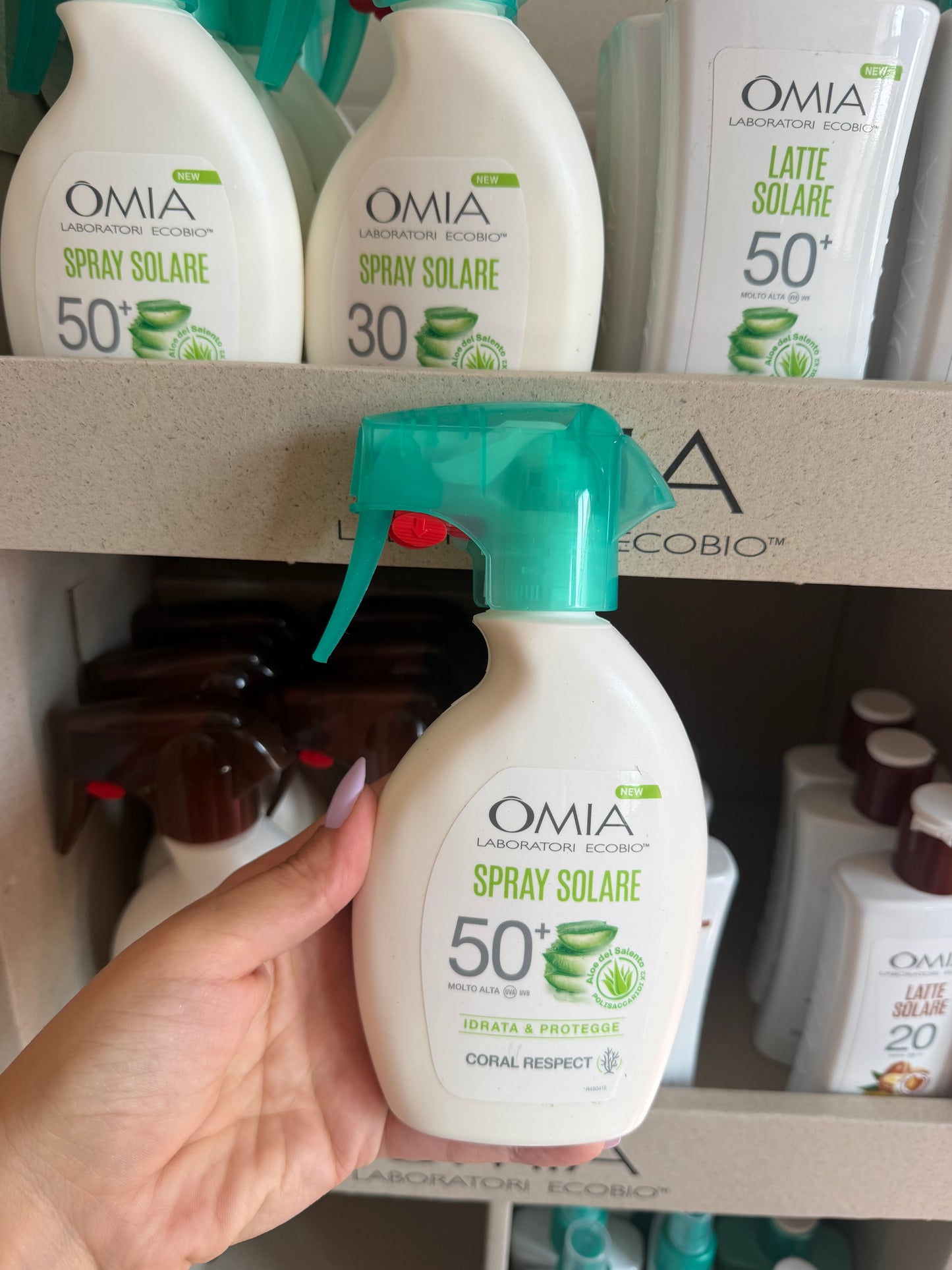 Spray Solare SPF 50+ con gel di Aloe Vera del Salento