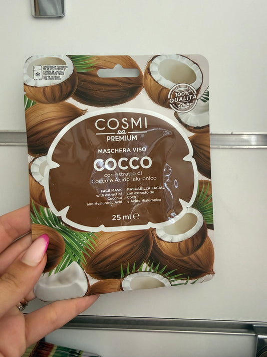 Maschera Viso al Cocco con Acido Ialuronico