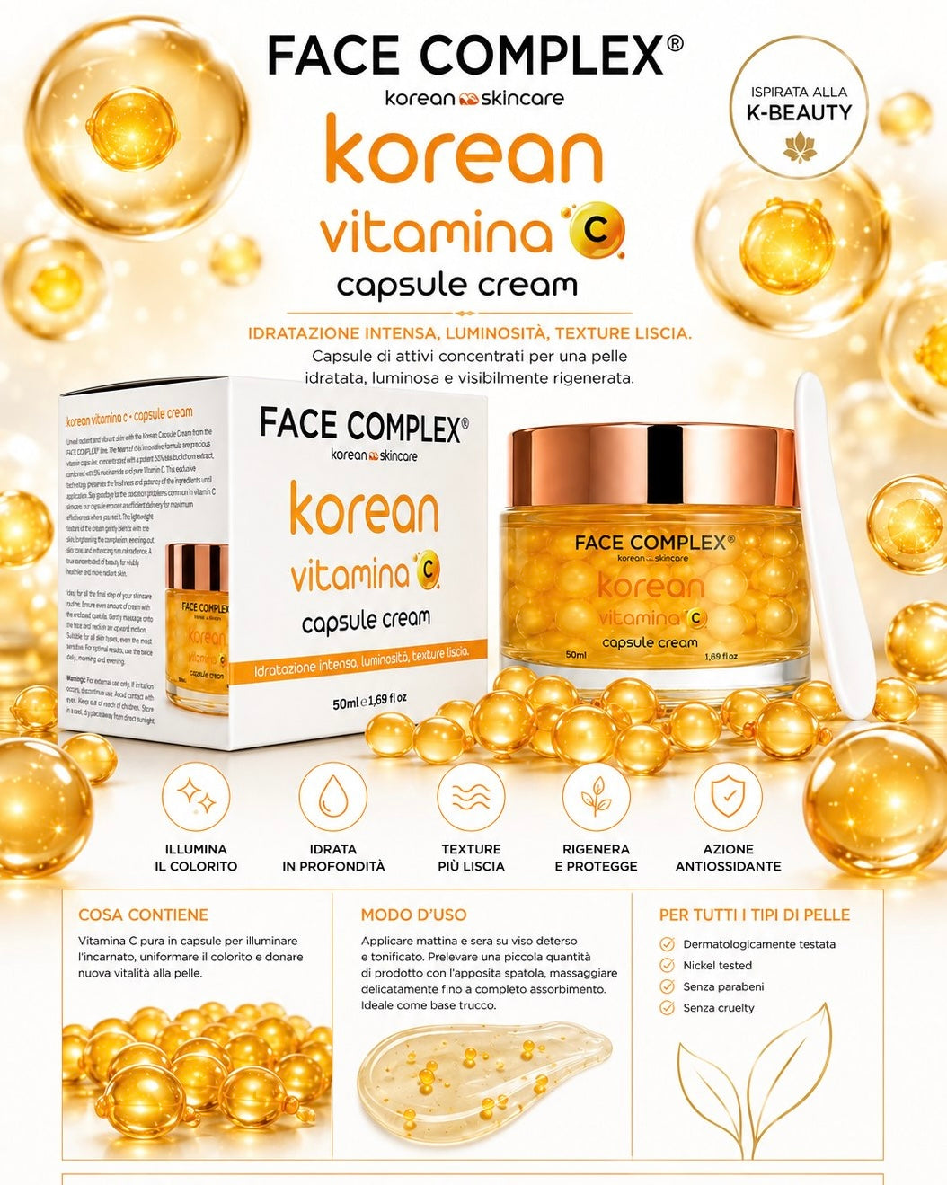 Crema Viso Korean alla Vitamina C in Capsule