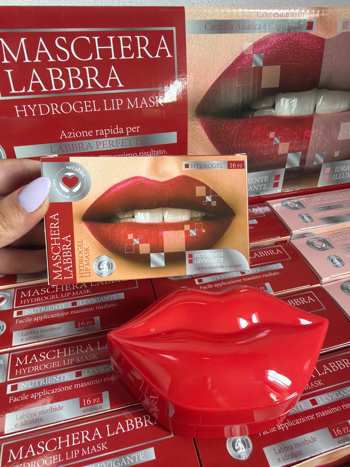 Maschera Labbra Hydrogel Nutriente & Levigante – 16 Pezzi ❤️