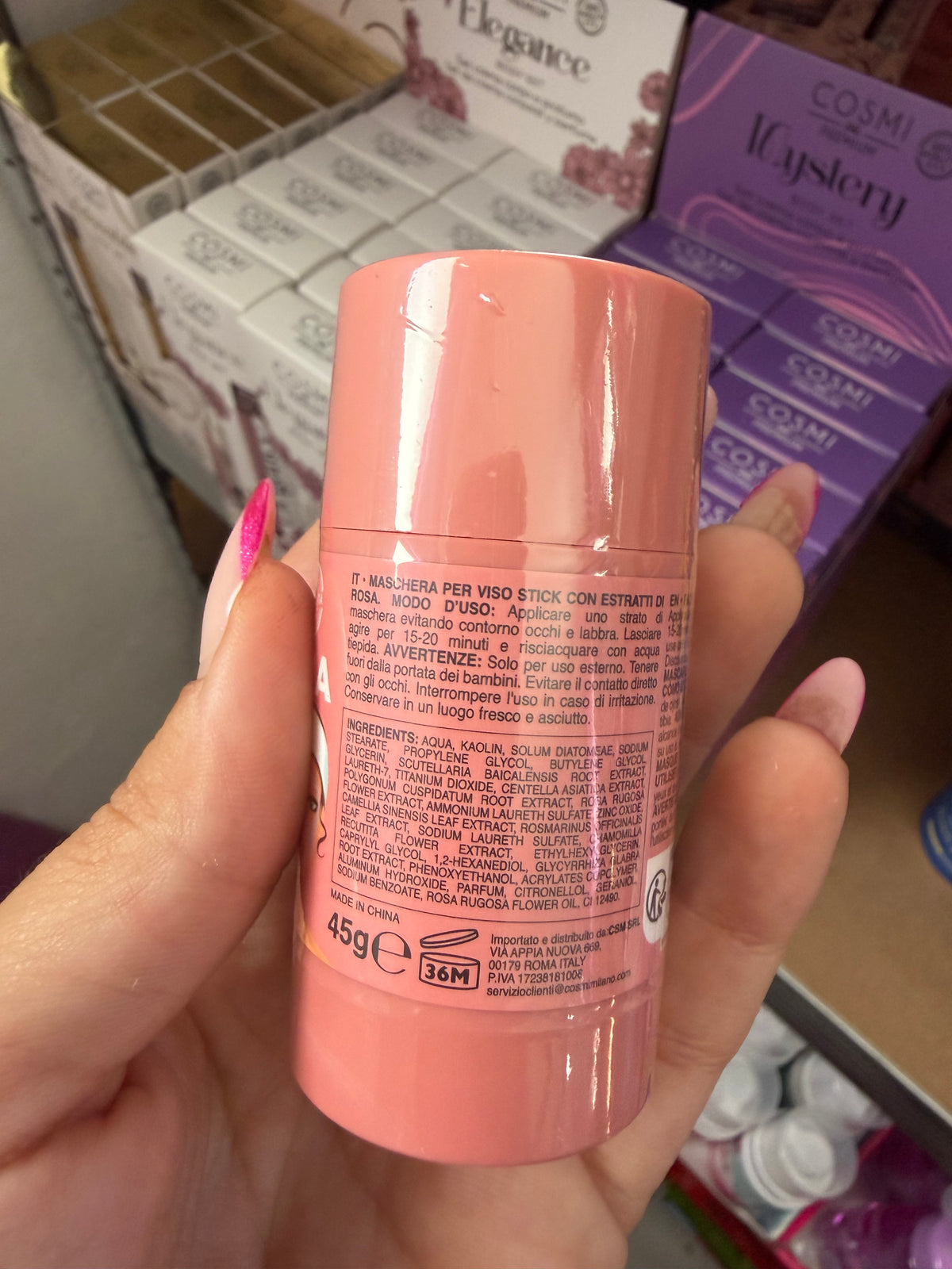Maschera Viso Stick Rosa – Effetto Idratante e Illuminante