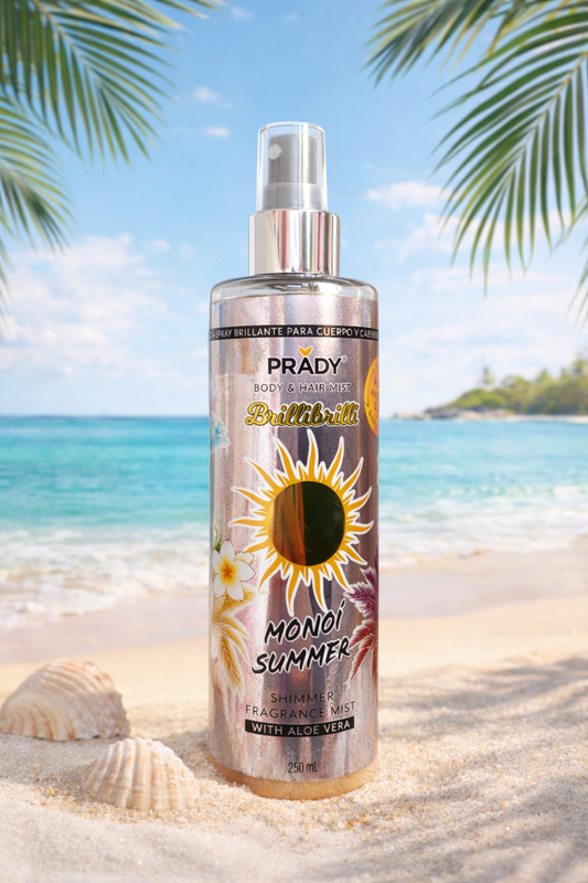 Acqua profumata glitter corpo e capelli Monoi