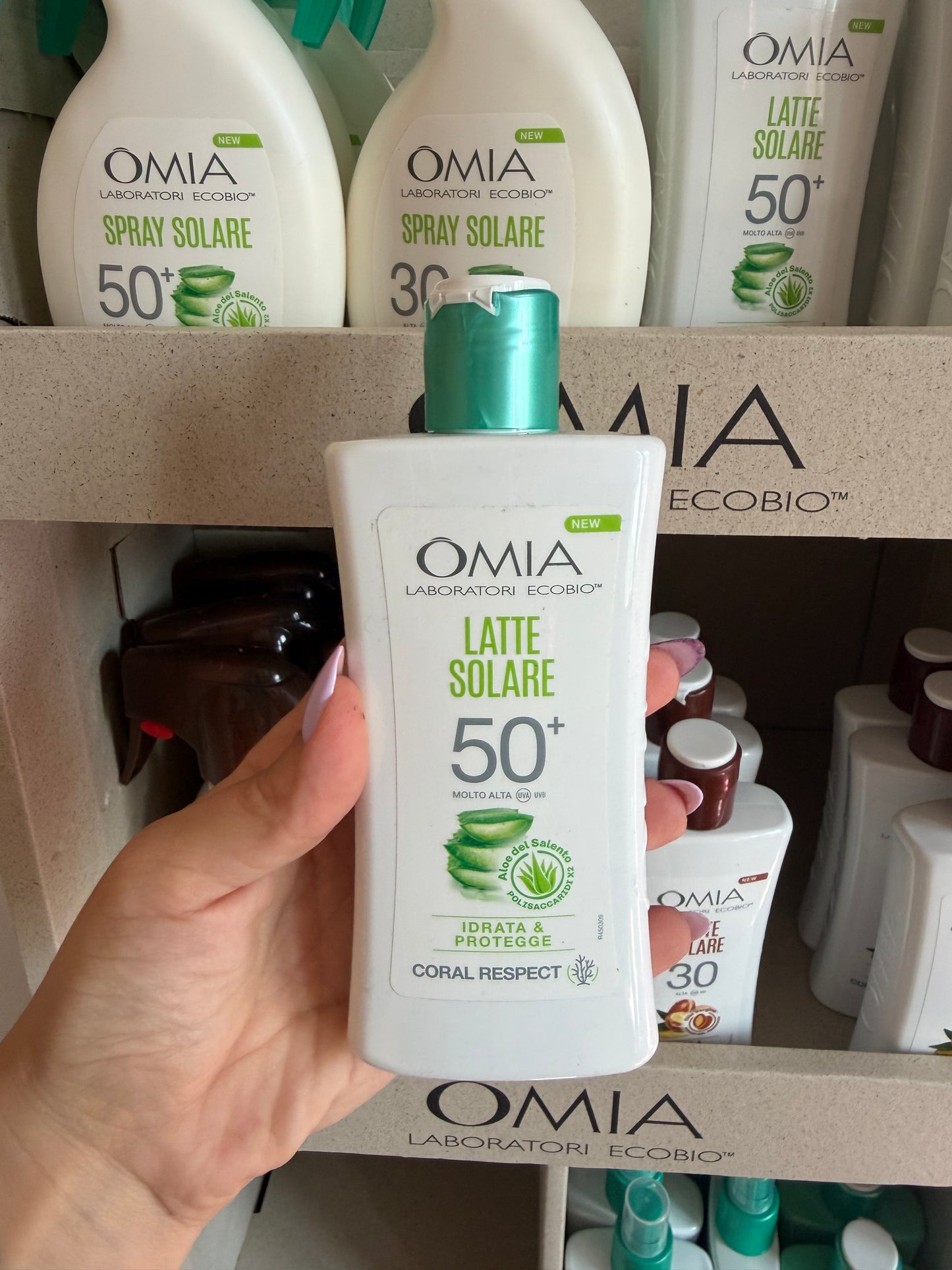 Latte Solare SPF 50 con gel di Aloe Vera del Salento