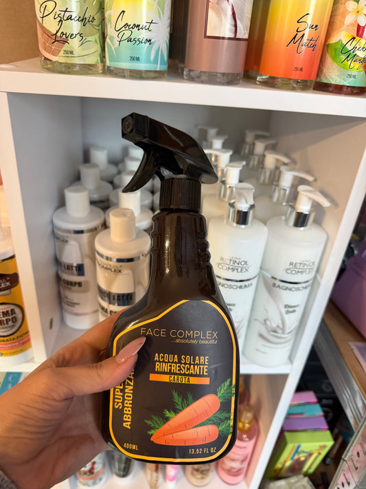 Acqua Solare Rinfrescante alla Carota – Super Abbronzatura & Glow Naturale
