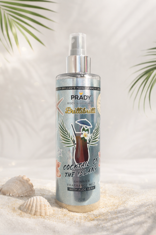 Acqua profumata glitter corpo e capelli cocktail