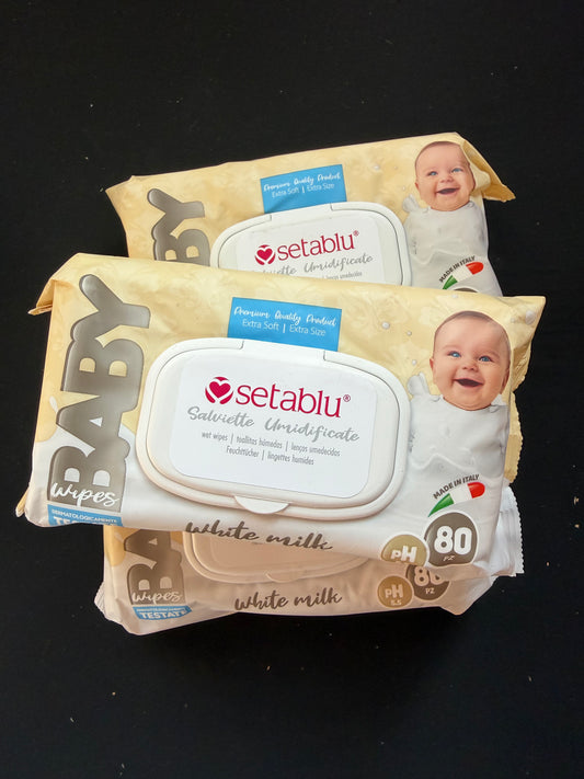 Salviette Umidificate Bianco Latte – Extra Soft 80pz