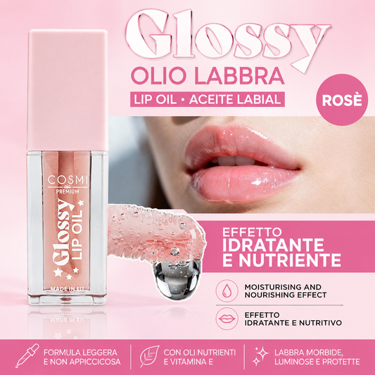 Glossy Lip Oil Rosé – Olio Labbra Effetto Gloss
